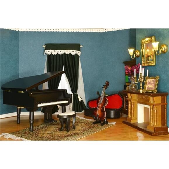 Miniature Dollhouse Curtain Rods 112 Scale White Metal Window Decor Accessories - Picture 5 of 7